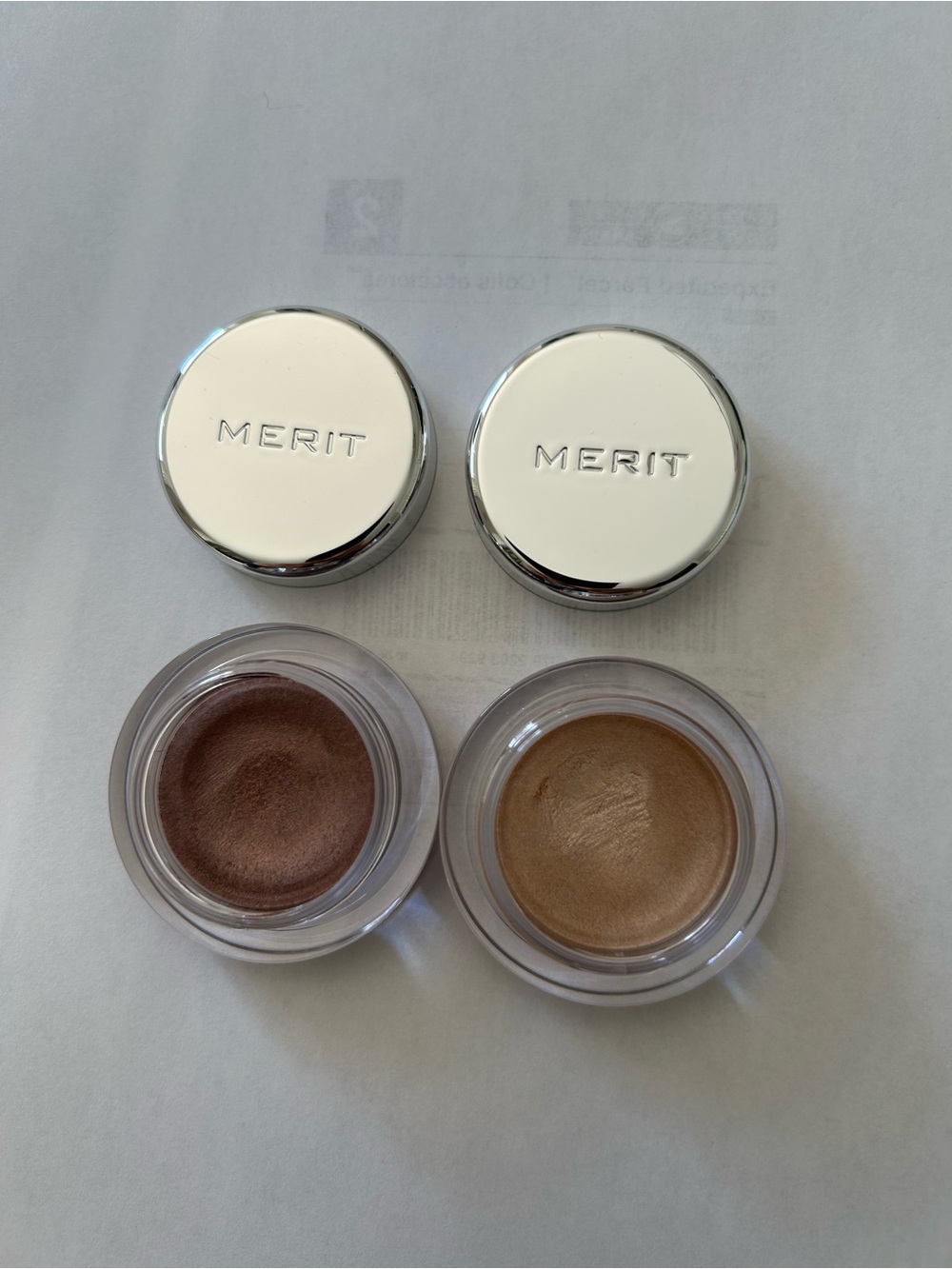 Cream Eyeshadow Duo in Taupe Brown and Champagne